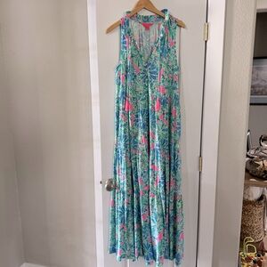 Lilly Pulitzer Malone Maxi - Soleil Pink Good Hare Day